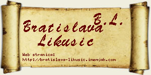 Bratislava Likušić vizit kartica